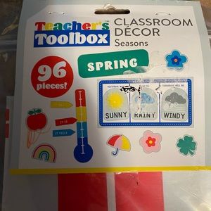 New in Package Teacher Classroom Spring Seasons Decor 96 pieces